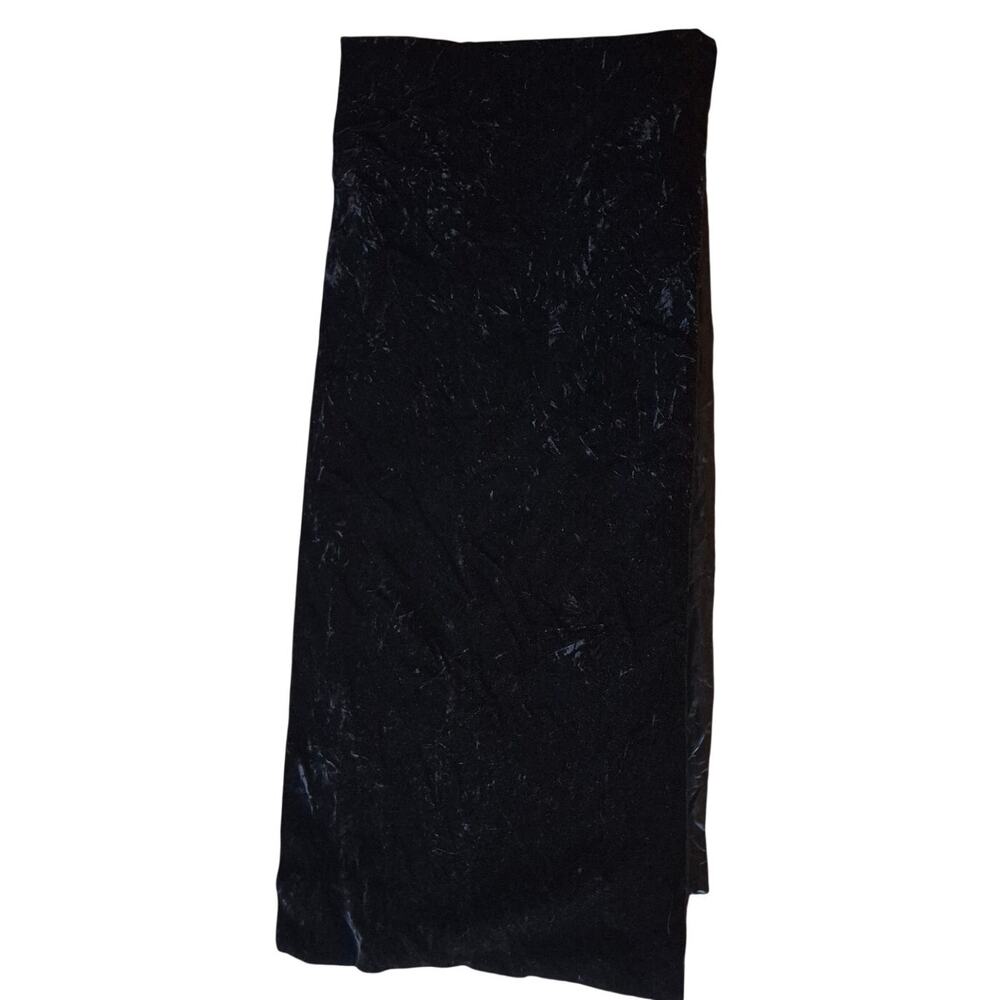 Jessica McClintock Black Velvet Shawl Scarf Stole Evening Wrap Vintage